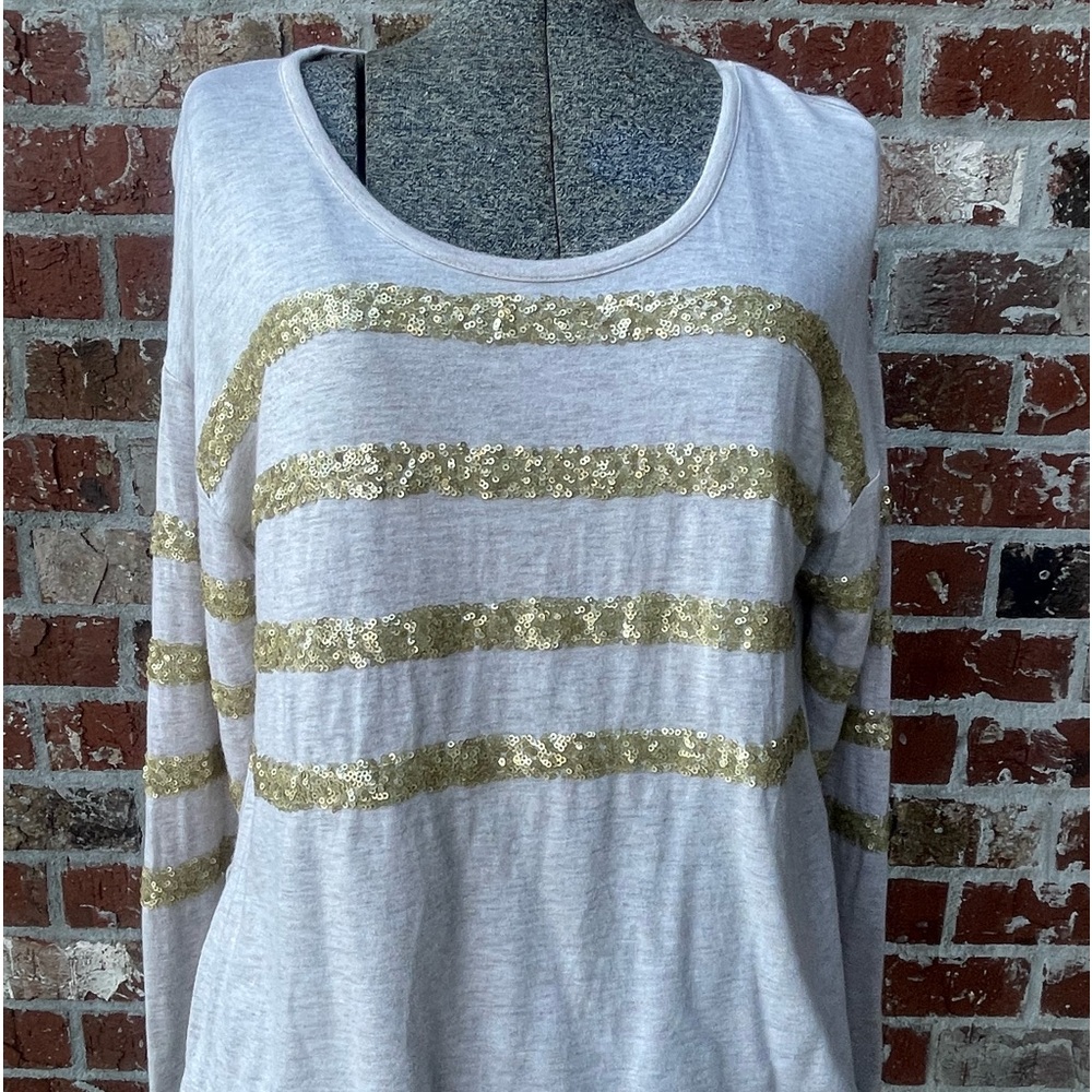 Gold Sequin Striped Women's Top (add to a bundle) (19)